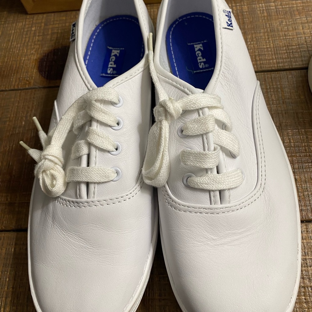 Keds Womens Leather White Sneakers
